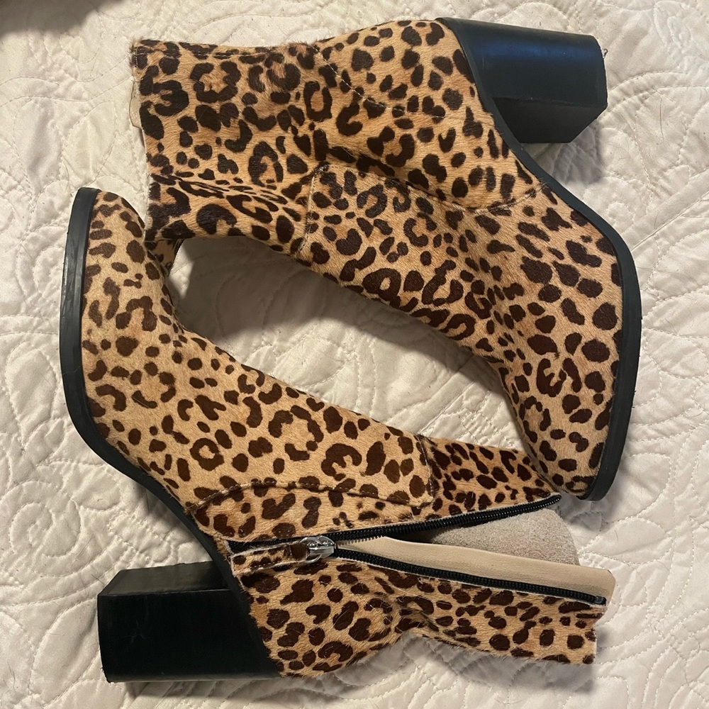 Steve Madden Leopard Print Booties - image 1